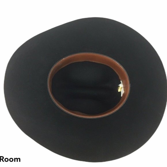 WRANGLER | Lambskin Mens Cowboy Western Hat Black - Picture 6 of 8